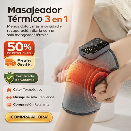 Masajeador multiusos con vibración, calefactable y termo vibración Pro®