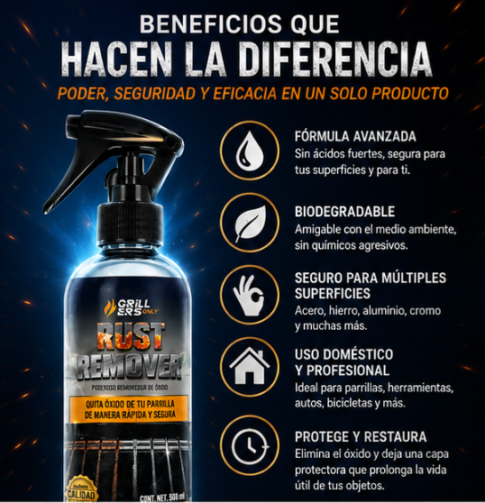 Rust remover solucion instantanea para el oxido y el mal olor