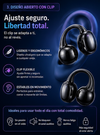 INSONIXN Auriculares inalámbricos Bluetooth 6.0, micrófono integrado y gancho para la oreja; resistentes al agua, 36 horas de reproducción, sonido de alta fidelidad; cómodos para entrenamientos, deportes, conductores, trabajo en casa u oficina