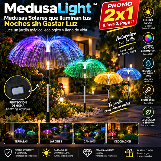 MedusaLight™ – Medusas Solares que Iluminan tus Noches sin Gastar Luz | Promo 2x1