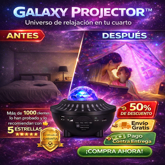 Galaxy Projector™️ Universo de relajación en tu cuarto