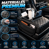 Car Armrest Cojín para reposabrazos de coche, funda para consola central 5 en 1 con 2 bolsillos de almacenamiento, portavasos, compartimento para pañuelos y ranura para teléfono; Alivia la fatiga al conducir, UNIVERSAL apto para todos los vehículos