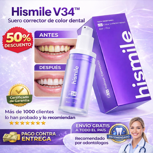 Hismile V34™️ Suero corrector de color dental - INCLUYE OBSEQUIO
