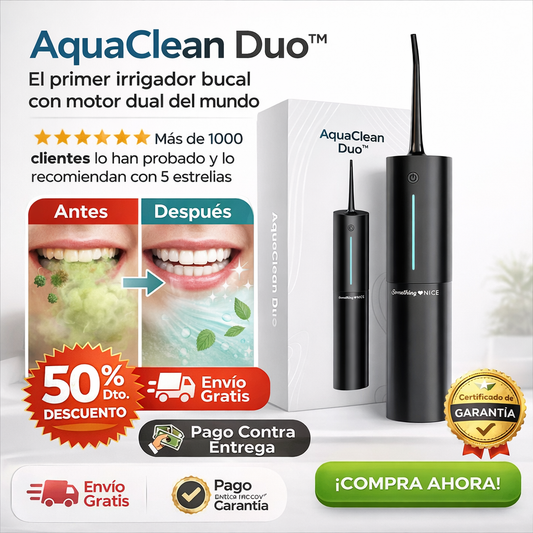 AquaClean Duo™️ El primer irrigador bucal con motor dual del mundo