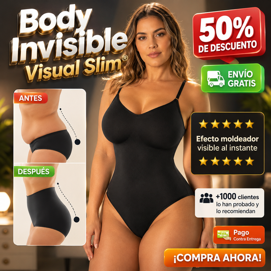 Body Invisible  Visual Slim®️ -  Body Moldeador Body invisible Para Mujer Con Control De Abdomen Sin Costura