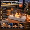 Ambiente instantáneo, Llama real, Sin complicaciones - chimenea decorativa portátil para interior/exterior