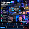 Webcam EMEET C60E 4K para PC/portátil/Switch – Artículos gaming, accesorios para gamers, equipo de streaming, accesorios para PC, 1080p a 60 fps, enfoque automático rápido, luz de relleno, Plug & Play, tapa de privacidad; no compatible con PS5.