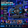 Webcam EMEET C60E 4K para PC/portátil/Switch – Artículos gaming, accesorios para gamers, equipo de streaming, accesorios para PC, 1080p a 60 fps, enfoque automático rápido, luz de relleno, Plug & Play, tapa de privacidad; no compatible con PS5.