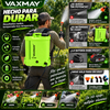 VAXMAY pulverizador de mochila a batería (3,2 galones, 80 PSI) para jardín; compatible con baterías Makita de 18 V; incluye 5 boquillas, batería de 2,0 Ah y cargador; presión de 80 PSI.