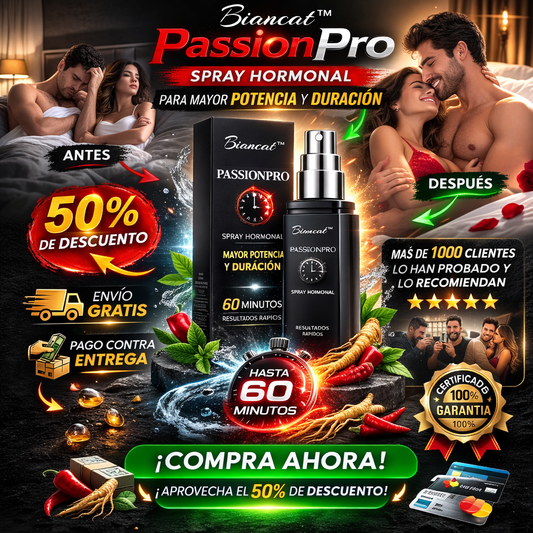 Biancat™ PassionPro SPRAY HORMONAL para mayor potencia y duración