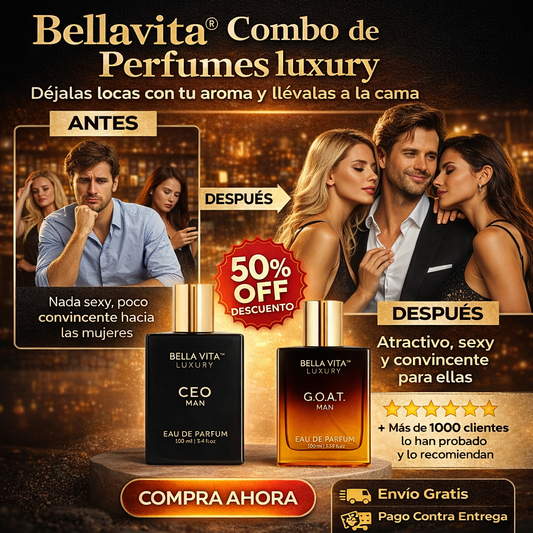 Bellavita® Combo de Perfumes luxury, dejalas locas con tu aroma y llevalas a la cama