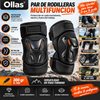 Ollas® Par de rodilleras multifunción: equipo de protección resistente para construcción, clismo, skateboarding, motocicletas y actividades al aire libre. Flexibles, 300 gr de peso, no tallan y no se caen.