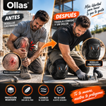Ollas® Par de rodilleras multifunción: equipo de protección resistente para construcción, clismo, skateboarding, motocicletas y actividades al aire libre. Flexibles, 300 gr de peso, no tallan y no se caen.