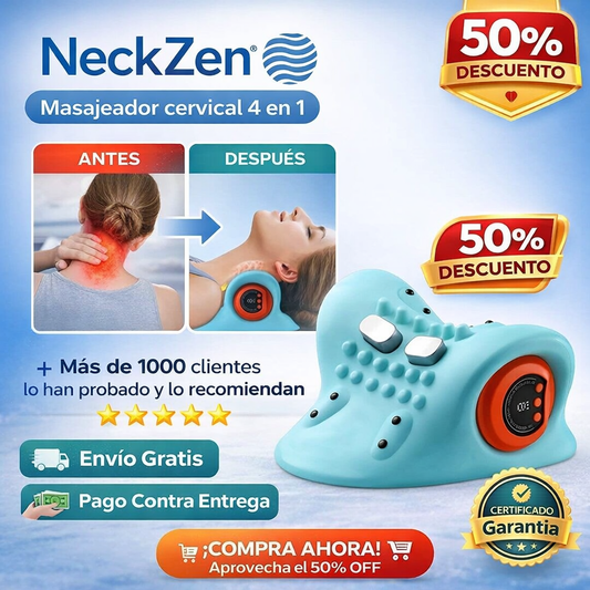 NeckZen®️ - Masajeador cervical 4 en 1