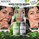 SKINTIFIC Clay Stick 2PCS(purificante de artemisa) / Volcano Detox (desintoxicante volcánico) / Bright Boost (iluminador y uniformador del tono); limpieza profunda de poros, control de grasa y fórmula no agresiva.