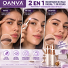 OANVA 2 in 1 Recortador de vello facial y de cejas para mujer, afeitadora facial recargable, eliminador de vello del labio superior y pelusa facial, perfilador de cejas de precisión, herramienta portátil e indolora para la eliminación de vello.