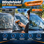 Windshield Oil Film Eraser - Kit profesional  eliminadora de película de aceite para parabrisas: limpiador profundo automotriz «todo en uno» con emulsión limpiadora, esponja, spray desengrasante, eliminador de restos de insectos,