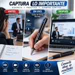 Bolígrafo de cámara 1080P-Mini grabadora de video portátil de bolsillo para cámara de soporte de tarjeta SD de 32 GB para reuniones de negocios, aprendizaje en el hogar y en el aula