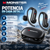 Auriculares inalámbricos inteligentes Monster (Bluetooth 6.0): diseño de gancho de titanio ultraligero ("gravedad cero"), cancelación de ruido, 145 horas de reproducción, auriculares ligeros, resistentes al agua y al sudor (i