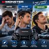 Auriculares inalámbricos inteligentes Monster (Bluetooth 6.0): diseño de gancho de titanio ultraligero ("gravedad cero"), cancelación de ruido, 145 horas de reproducción, auriculares ligeros, resistentes al agua y al sudor (i