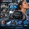 Auriculares inalámbricos inteligentes Monster (Bluetooth 6.0): diseño de gancho de titanio ultraligero ("gravedad cero"), cancelación de ruido, 145 horas de reproducción, auriculares ligeros, resistentes al agua y al sudor (i