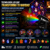 Proyector de luces de Navidad de 20.000 lumenes para interiores y exteriores, teconologia LED de Navidad con patrones decorativos de Navidad para ventanas interiores y exteriores, suelo, techo y pared
