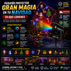 Proyector de luces de Navidad de 20.000 lumenes para interiores y exteriores, teconologia LED de Navidad con patrones decorativos de Navidad para ventanas interiores y exteriores, suelo, techo y pared