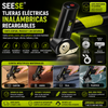SEESE® Tijeras eléctricas inalámbricas recargables: Corta cartón, cuero, tela y plástico, cortador eléctrico de caja de cartón con 2 cuchillas de seguridad y bolsa de almacenamiento