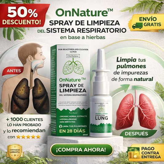 OnNature™️ - Spray de limpieza del sistema respiratorio en base a hierbas