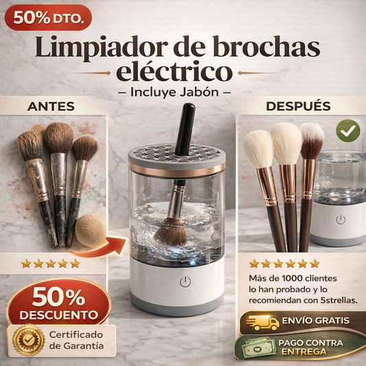 COMBO LIMPIADOR DE BROCHAS ELECTRICO + JABON 1L