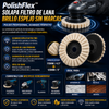 PolishFlex™️ – Disco de pulido con solapa filtro de lana con acabado espejo ultra fino