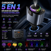 Cargador de Coche Retráctil con Luz Estrella, Adaptador de Cargador de Coche USB C y 2 Puertos USB, Difusor de Aire Fresco para Coche Aroma Cielo Estrellado Carga Rápida Compatible con aindroid y iphone