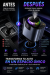Cargador de Coche Retráctil con Luz Estrella, Adaptador de Cargador de Coche USB C y 2 Puertos USB, Difusor de Aire Fresco para Coche Aroma Cielo Estrellado Carga Rápida Compatible con aindroid y iphone