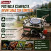 Estufa Coleman Classic de 1 quemador de butano, estufa portátil de camping con estuche de transporte e ignición InstaStart, quemador ajustable con 7650 BTUs de potencia para acampar, asar, avistamiento de aves y casas sin acceso a gas natural