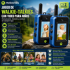 Motorola® Juego de walkie-talkies con video para niños (2 unidades), juguetes de radio bidireccional recargables de largo alcance; ideal para aventuras al aire libre, acampadas, senderismo y regalos de cumpleaños; diseño duradero y con carga de 6 horas