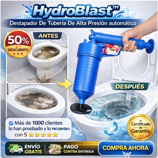 💧HydroBlast™️ - Destapador De Tubería De Alta Presión automatico