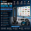 Steren® Antena de TV digital HD: base magnética metálica compacta, diseño ligero, amplificador de señal, fácil instalación, recepción de largo alcance para canales locales, antena digital HD, +100 canales de tv, deportes y musica