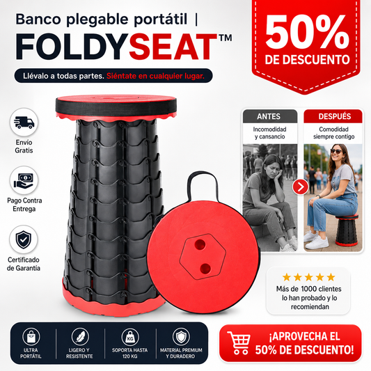 Banco plegable portátil | FOLDYSEAT™