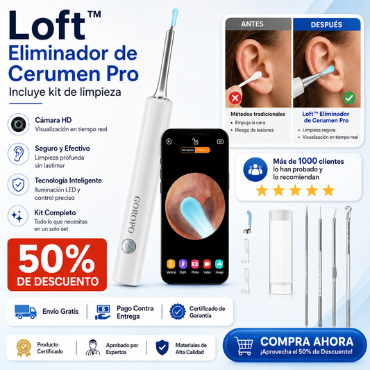 Eliminador de Cerumen Pro Incluye kit de limpieza - Loft™