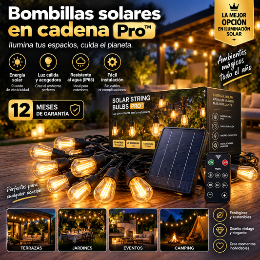 Bombillas solares en cadena Pro™️