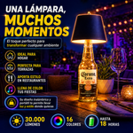 Bottel® Lampara led de 30 mil lumenes, control remoto via bluetooth con 16 colores, 18 horas de bateria, adaptable en botellas y cualquier espacio sin cables, ni conexiones molestas