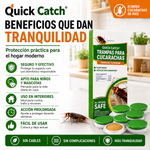 Quick catch®️ trampas para cucarachas, asesino de cucarachas para interiores, asesino de cucarachas para el hogar, apto para niños y mascotas