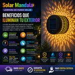 Solar Mandala Wall Lights Outdoor Lámpara de pared solar de proyección de mandala de siete colores, luz solar para exteriores, lámpara de proyección de valla de jardín, impermeables apta para todos los climas
