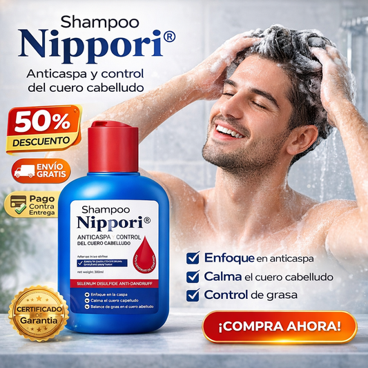 Tratamiento Nippori® Original Elimina la caspa y controla la psoriasis y picazón del cuero cabelludo