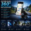 Car Phone Holder 360 Soporte antideslizante para teléfono móvil con fijación por ventosa y rotación ajustable; apto para el salpicadero del coche, permite orientar la pantalla en horizontal o vertical y es compatible con iPhone y Android