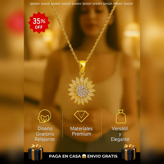 🌻 Aura™ I Collar de Girasol Giratorio - MATERIAL PREMIUM