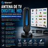 Steren® Antena de TV digital HD: base magnética metálica compacta, diseño ligero, amplificador de señal, fácil instalación, recepción de largo alcance para canales locales, antena digital HD, +100 canales de tv, deportes y musica