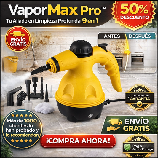 VaporMax Pro™ – Tu Aliado en Limpieza Profunda 9 en 1