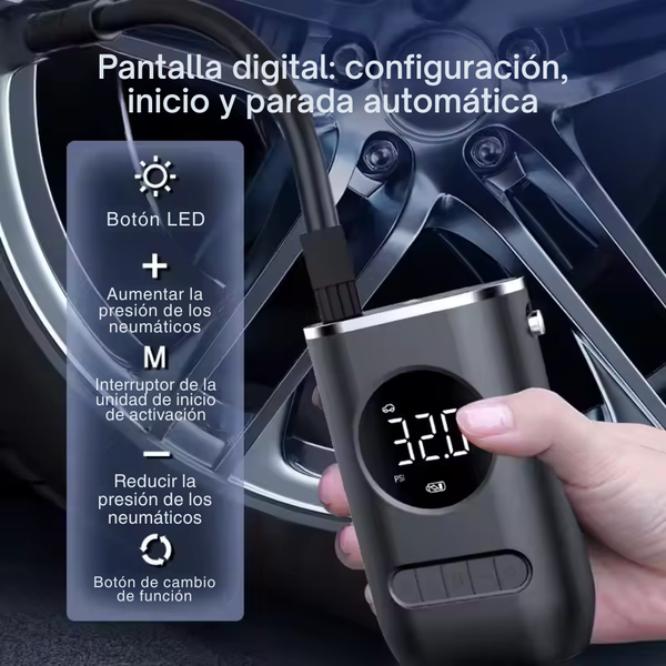 Inflador Portátil Rápido