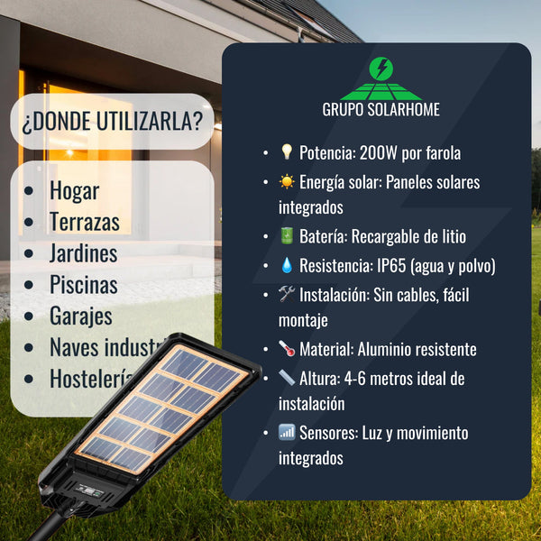 Lámpara Solar Brillante